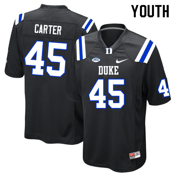 Youth #45 Griffin Carter Duke Blue Devils College Football Jerseys Sale-Black